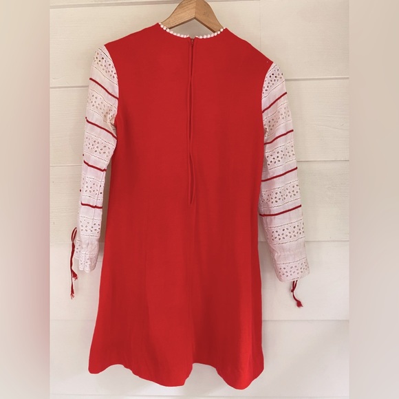 60s Gogo Bell Sleeve Mini Dress Medium - Picture 2 of 8